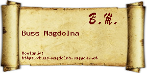 Buss Magdolna névjegykártya