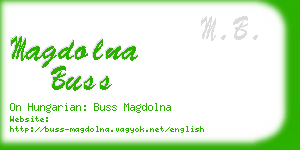 magdolna buss business card